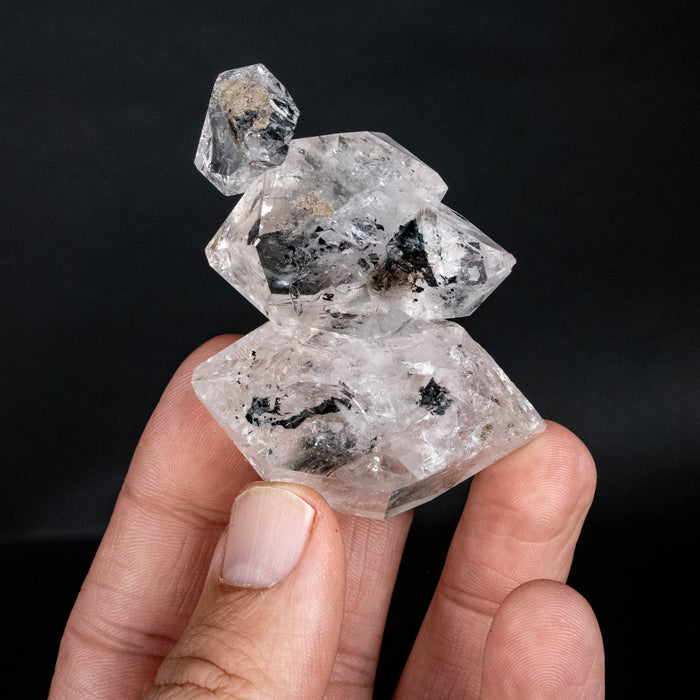 Herkimer Diamond Quartz Crystal Cluster 82 g 53x50x30mm - InnerVision Crystals