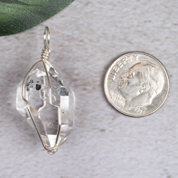 Herkimer Diamond Quartz Crystal Pendant 4.40 g 23.2mm - InnerVision Crystals