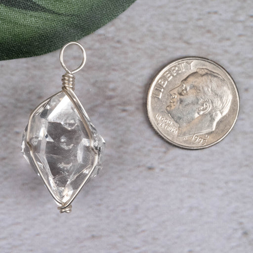 Herkimer Diamond Quartz Crystal Pendant 4.5 g 21mm - InnerVision Crystals