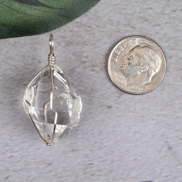 Herkimer Diamond Quartz Crystal Pendant 5 g 21.8mm - InnerVision Crystals