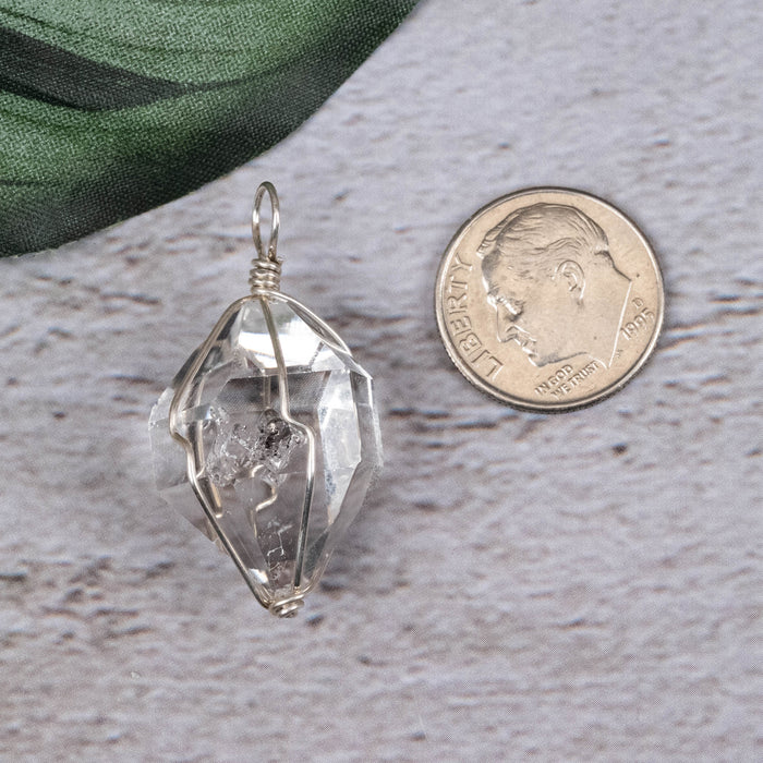 Herkimer Diamond Quartz Crystal Pendant 5.40 g 22.5mm - InnerVision Crystals