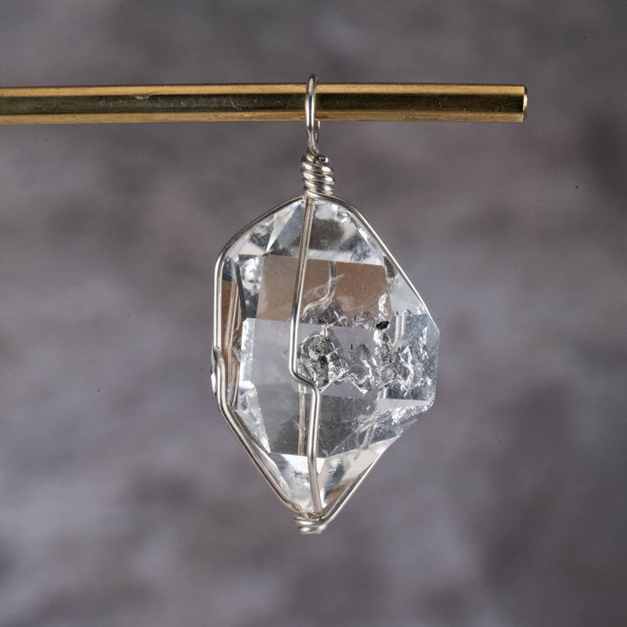 Herkimer Diamond Quartz Crystal Pendant 5.40 g 22.5mm - InnerVision Crystals