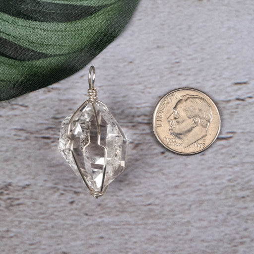 Herkimer Diamond Quartz Crystal Pendant 5.6 g 22.6mm - InnerVision Crystals