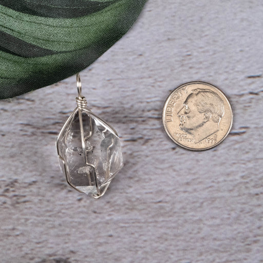 Herkimer Diamond Quartz Crystal Pendant 5.6 g 23.1mm - InnerVision Crystals