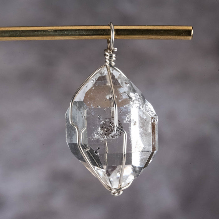 Herkimer Diamond Quartz Crystal Pendant 5.6 g 23.8mm - InnerVision Crystals