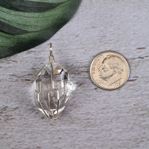 Herkimer Diamond Quartz Crystal Pendant 6.1 g 23.9mm - InnerVision Crystals