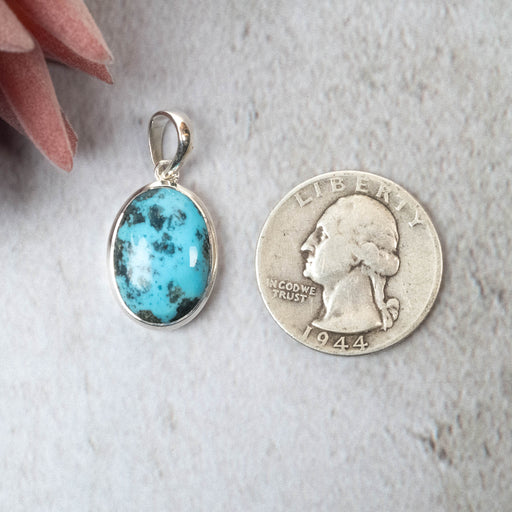 Kingman Turquoise Pendant 3.12 g 29x14mm - InnerVision Crystals