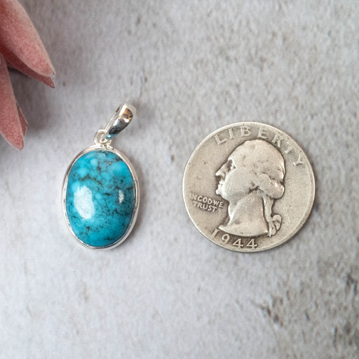 Kingman Turquoise Pendant 3.81 g 29x14mm - InnerVision Crystals