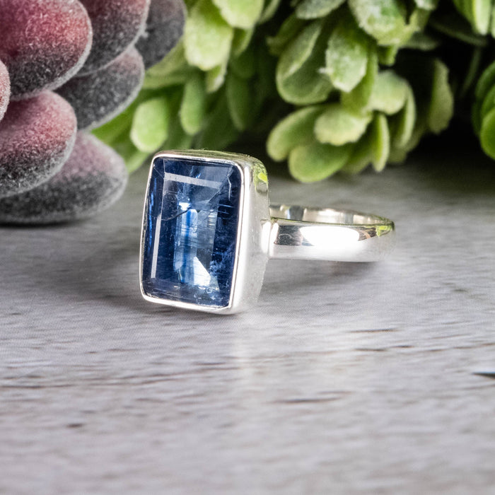 Kyanite Ring 12x9mm Size 8 - InnerVision Crystals