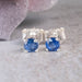 Kyanite Stud Earrings 4mm .925 Silver - InnerVision Crystals