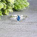 Kyanite with White Topaz Ring 6x4mm Size 8 - InnerVision Crystals