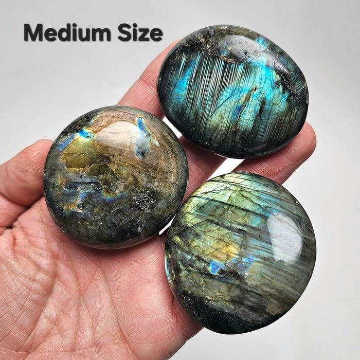 Labradorite Palm Stone | Choose Size - InnerVision Crystals