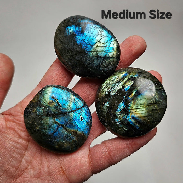 Labradorite Palm Stone | Choose Size - InnerVision Crystals