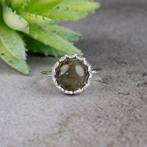 Labradorite Ring 10mm Size 6 - InnerVision Crystals