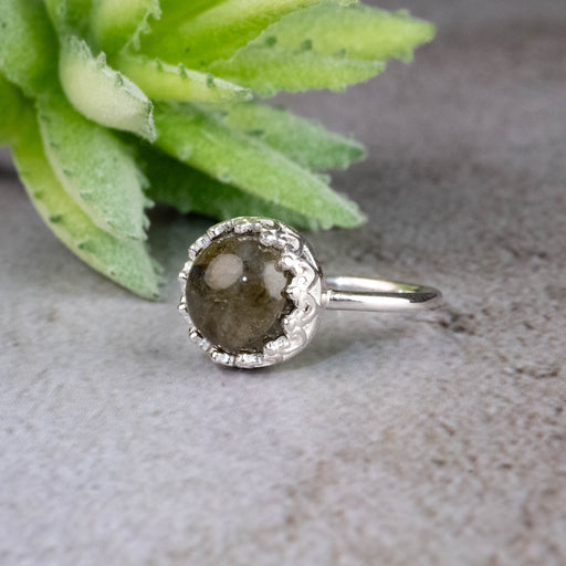 Labradorite Ring 10mm Size 6 - InnerVision Crystals