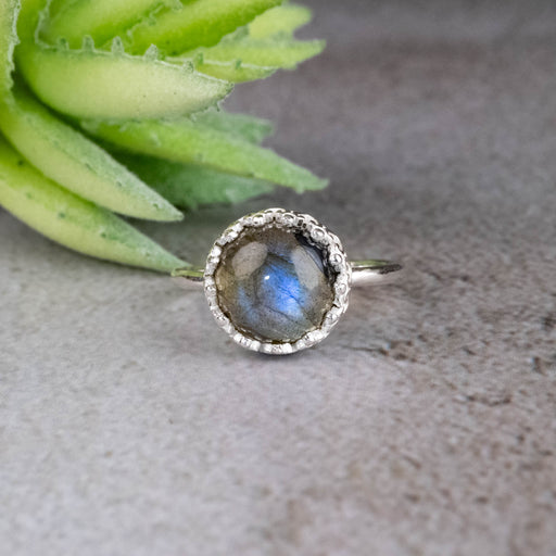 Labradorite Ring 10mm Size 7 - InnerVision Crystals