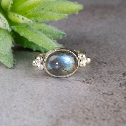 Labradorite Ring 11x9mm Size 7 - InnerVision Crystals