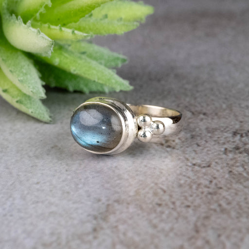 Labradorite Ring 11x9mm Size 7 - InnerVision Crystals