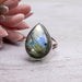 Labradorite Ring 21x15mm Size 7 - InnerVision Crystals