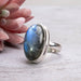 Labradorite Ring 22x14mm Size 7 - InnerVision Crystals