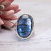 Labradorite Ring 22x14mm Size 7 - InnerVision Crystals