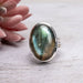 Labradorite Ring 22x15mm Size 8 - InnerVision Crystals