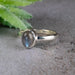 Labradorite Ring 8x6mm Size 8 - InnerVision Crystals