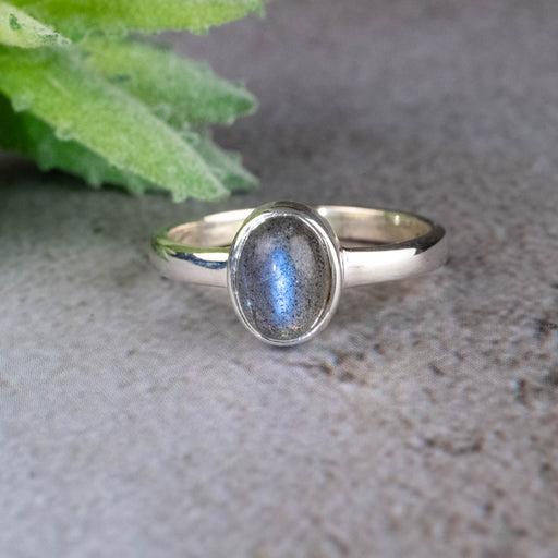 Labradorite Ring 8x6mm Size 8 - InnerVision Crystals