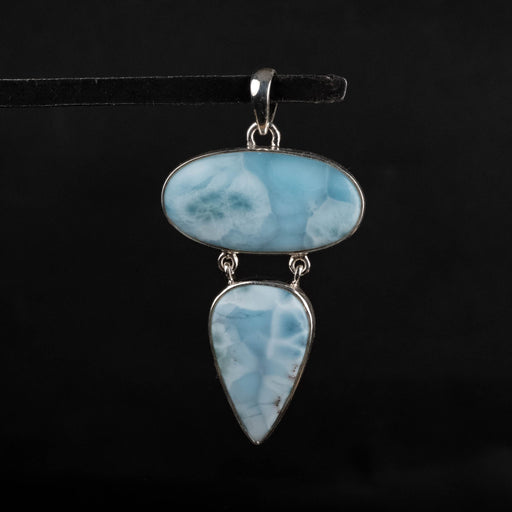 Larimar Pendant 11.58 g 54x30mm - InnerVision Crystals