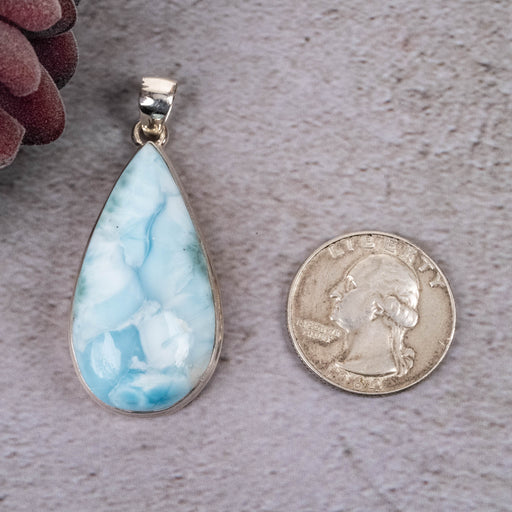 Larimar Pendant 16.42 g 51x22mm - InnerVision Crystals