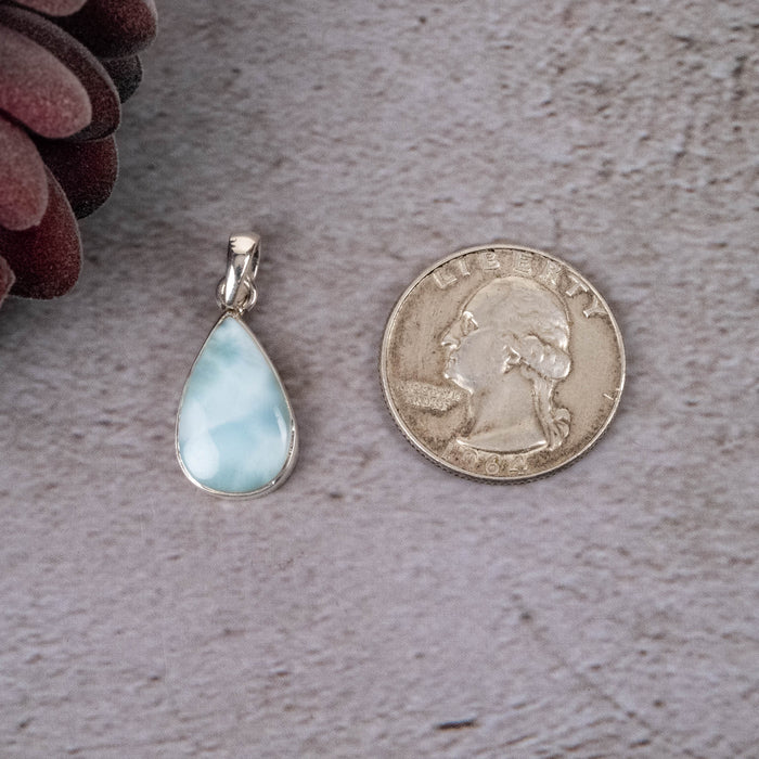 Larimar Pendant 2.68 g 27x12mm - InnerVision Crystals