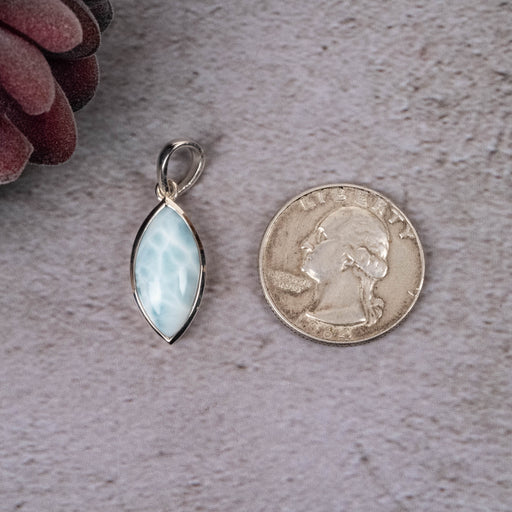 Larimar Pendant 3.35 g 31x11mm - InnerVision Crystals