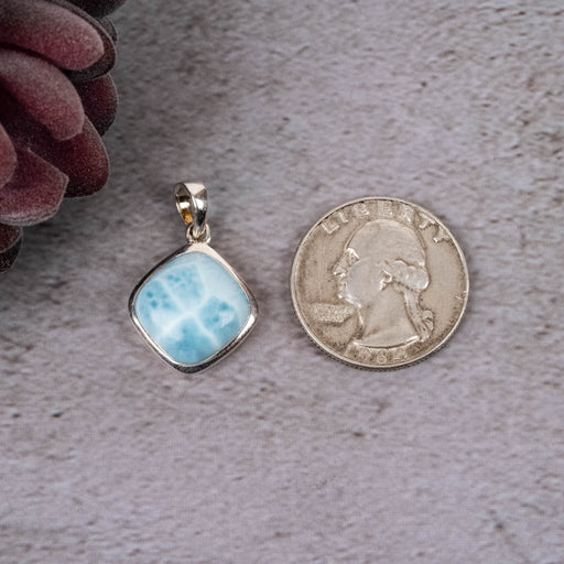 Larimar Pendant 4.09 g 26x17mm - InnerVision Crystals