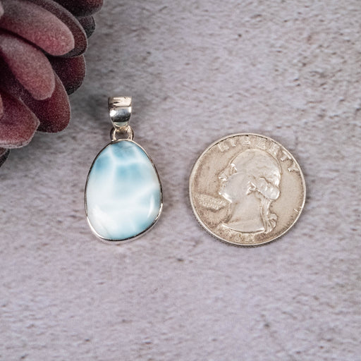 Larimar Pendant 5.58 g 31x16mm - InnerVision Crystals