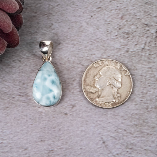 Larimar Pendant 5.61 g 33x14mm - InnerVision Crystals