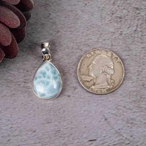 Larimar Pendant 6.02 g 31x15mm - InnerVision Crystals