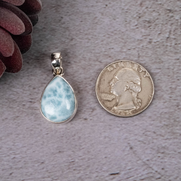 Larimar Pendant 6.02 g 31x15mm - InnerVision Crystals