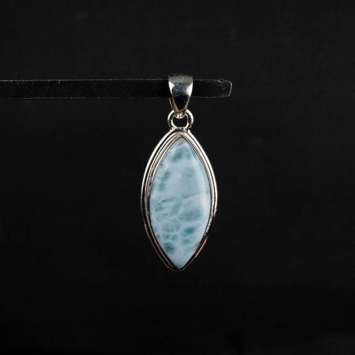 Larimar Pendant 7.71 g 42x16mm - InnerVision Crystals