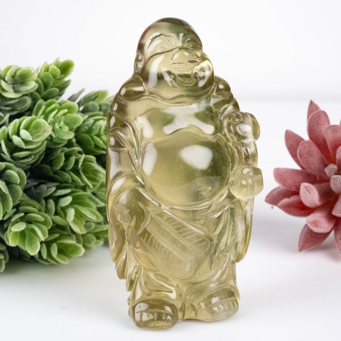 Libyan Desert Glass Buddha Carving 126 g 85x45x31mm - InnerVision Crystals