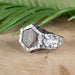 Meteorite Ring 12x11 Hammered Silver Size 9 - InnerVision Crystals