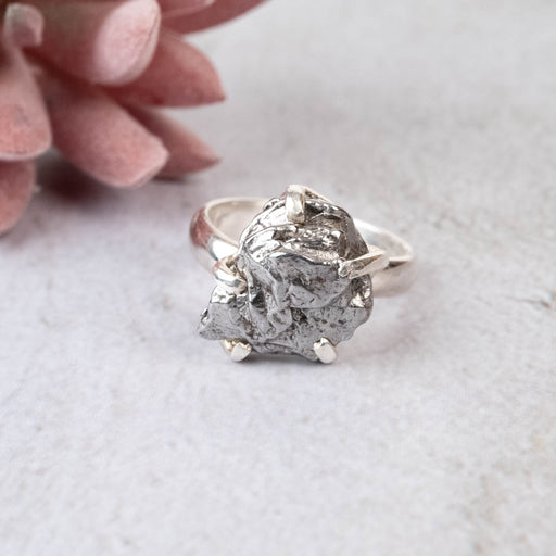 Meteorite Ring 13x12mm Size 7 Adjustable - InnerVision Crystals