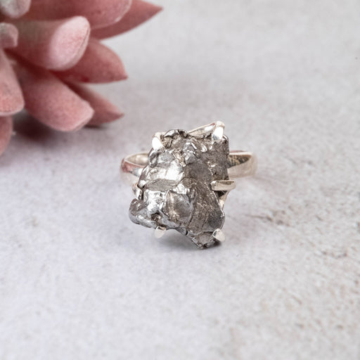 Meteorite Ring 13x12mm Size 8 Adjustable - InnerVision Crystals