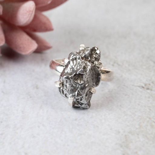 Meteorite Ring 17x9mm Size 7 Adjustable - InnerVision Crystals