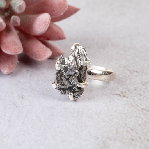 Meteorite Ring 17x9mm Size 7 Adjustable - InnerVision Crystals