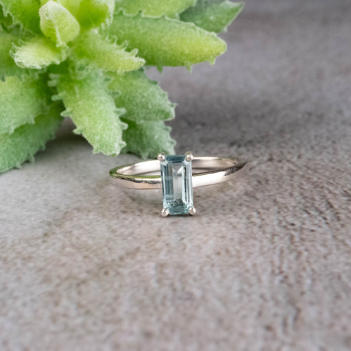 Mint Kyanite Ring 8x4mm Size 8 - InnerVision Crystals