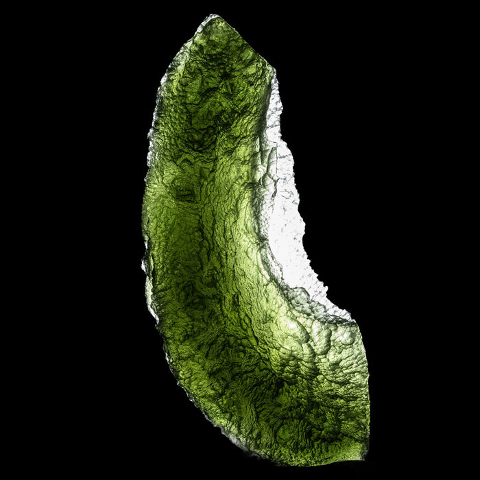 Moldavite 68.60 g 93x36x21mm XL Rare Size - InnerVision Crystals