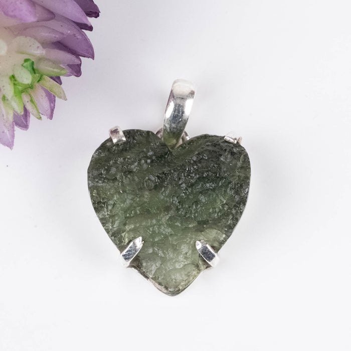 Moldavite Heart Pendant 4.37 g 27x19mm - InnerVision Crystals