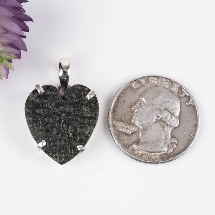 Moldavite Heart Pendant 5.44 g 28x19mm - InnerVision Crystals