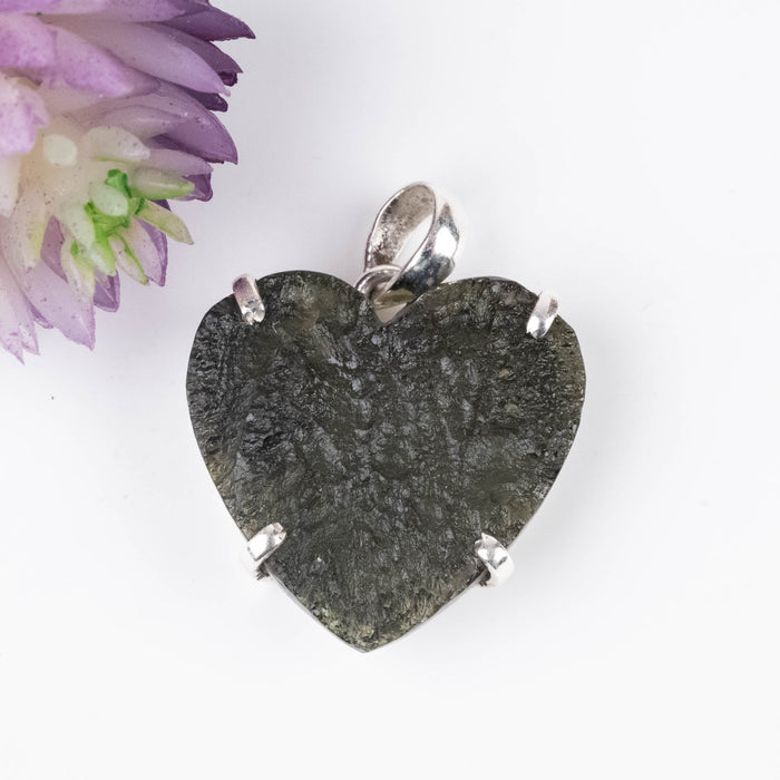 Moldavite Heart Pendant 6.94 g 32x24mm - InnerVision Crystals