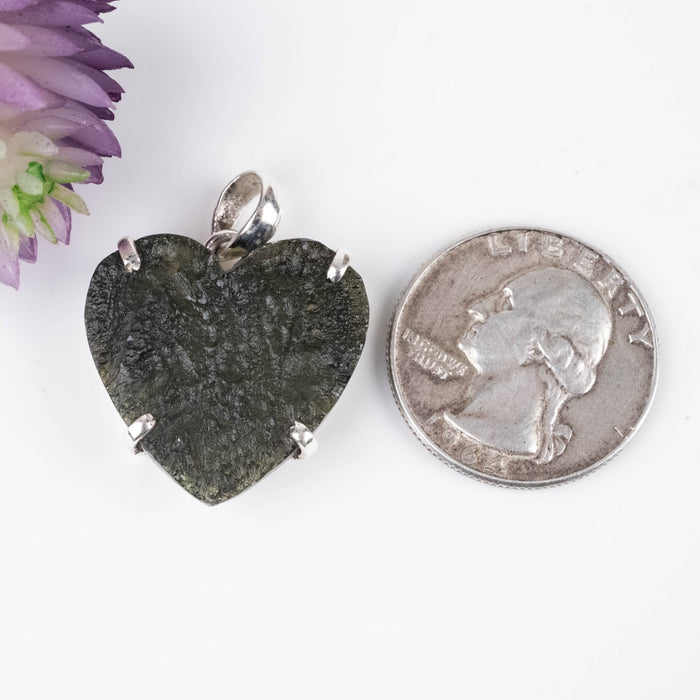 Moldavite Heart Pendant 6.94 g 32x24mm - InnerVision Crystals